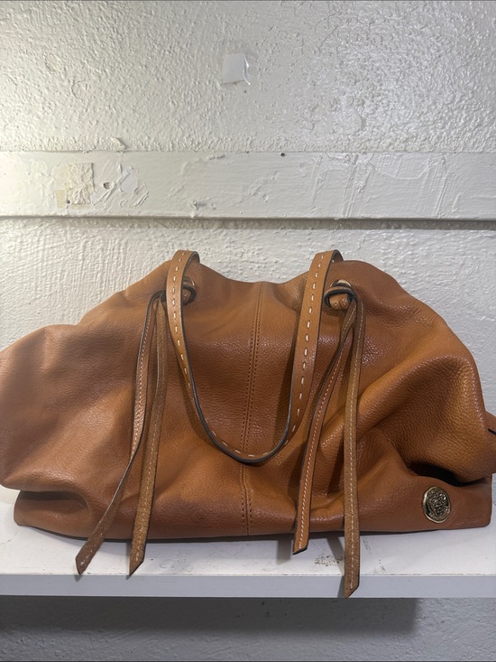 Vince Camuto Handbags - Tan Leather Shoulder Tote Bag - Classic Everyday Carry